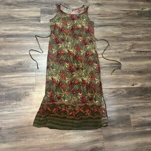 Tropical Floral Sleeveless Dress